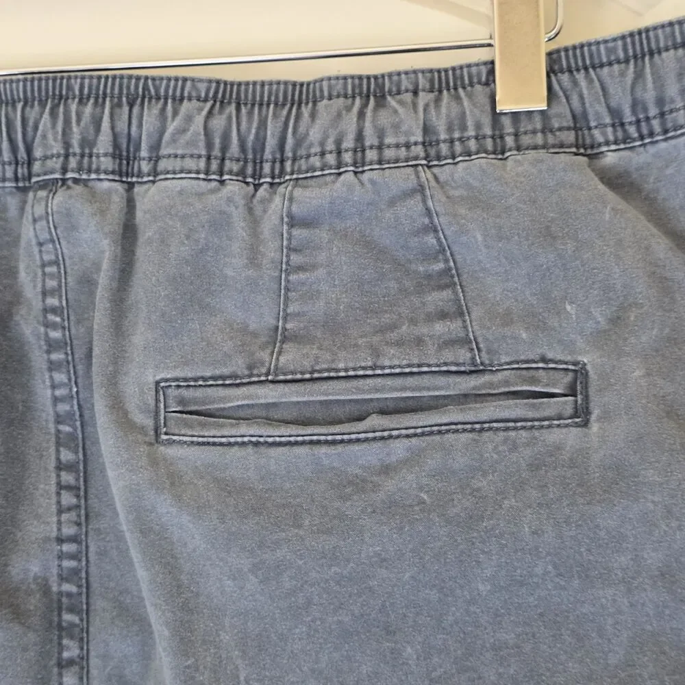 Cotton On Men 36 Washed Gray  Jogger Pants Drop Crotch Tapered Drawstring Jeans